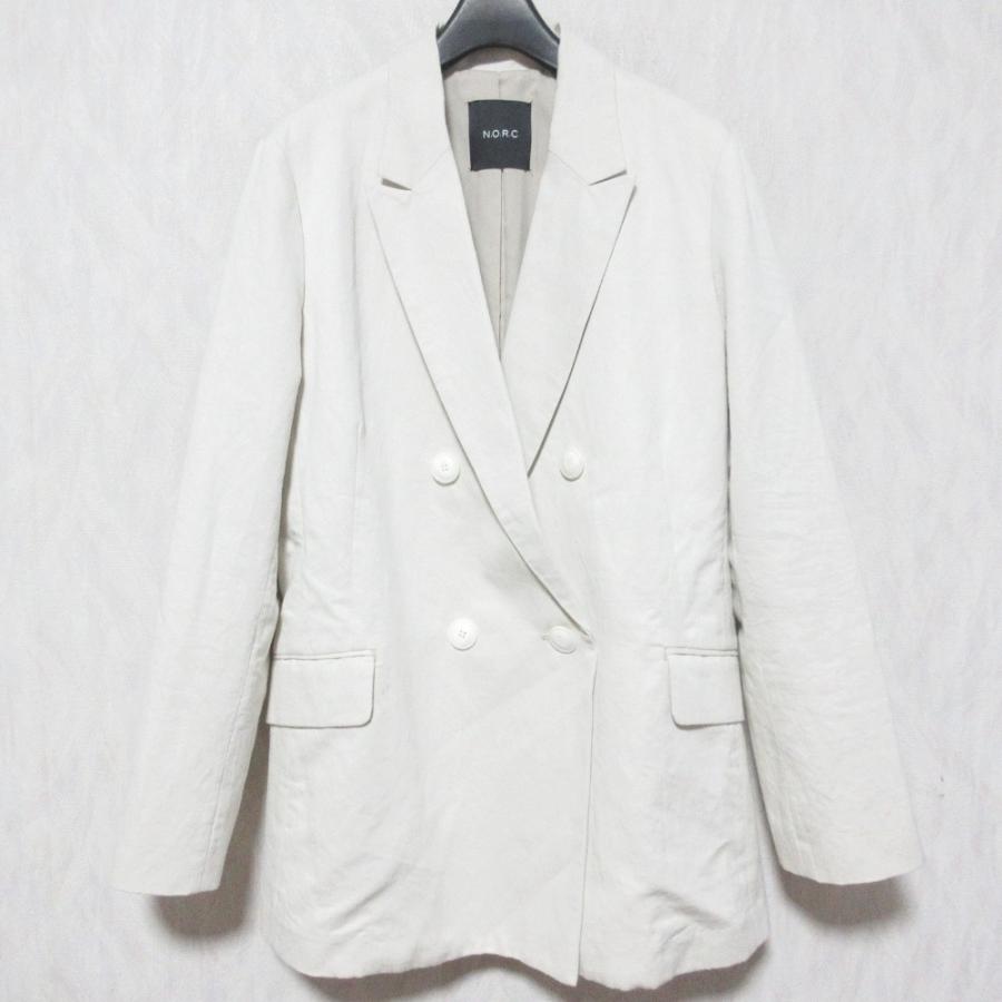 N.O.R.C 良品 ノーク コットン リネン ダブルブレスト ジャケット 
