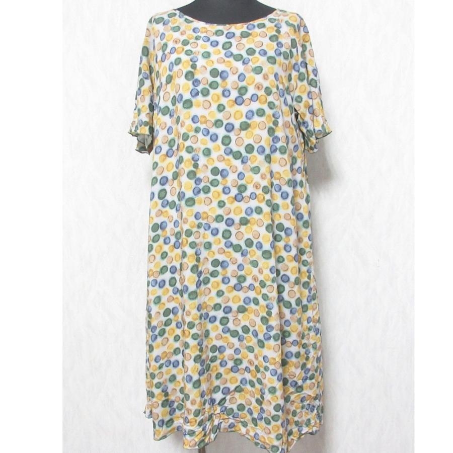 Sally Scott（サリースコット） 良品 ドット柄 半袖 ワンピース 57-45