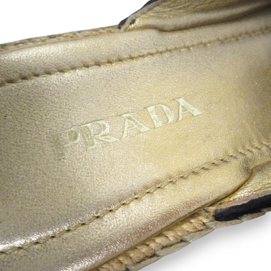 PRADA（プラダ） 美品 ビジュー装飾 スエード ポインテッドトゥ