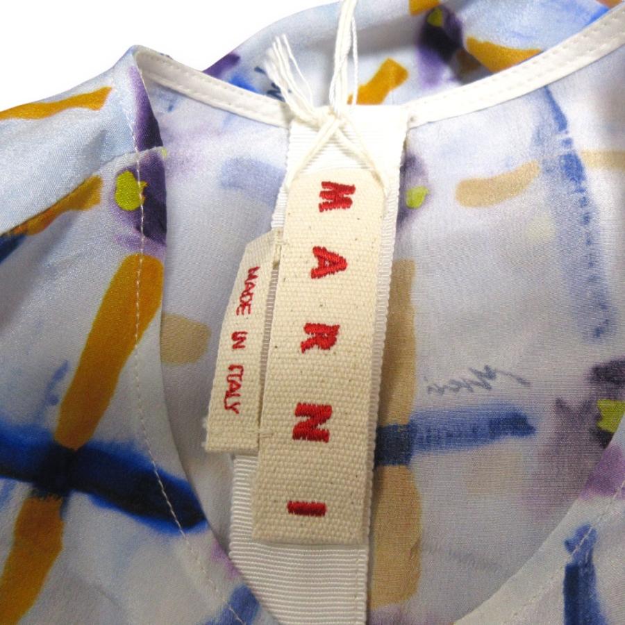 MARNI（マルニ） 未使用 24SS MARNI シルク100％ 総柄プリント ハーフ 