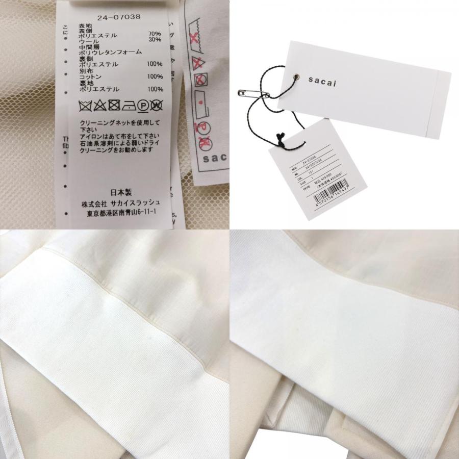 sacai（サカイ） 美品 24SS sacai Suiting Bonding Pullover ス―チング