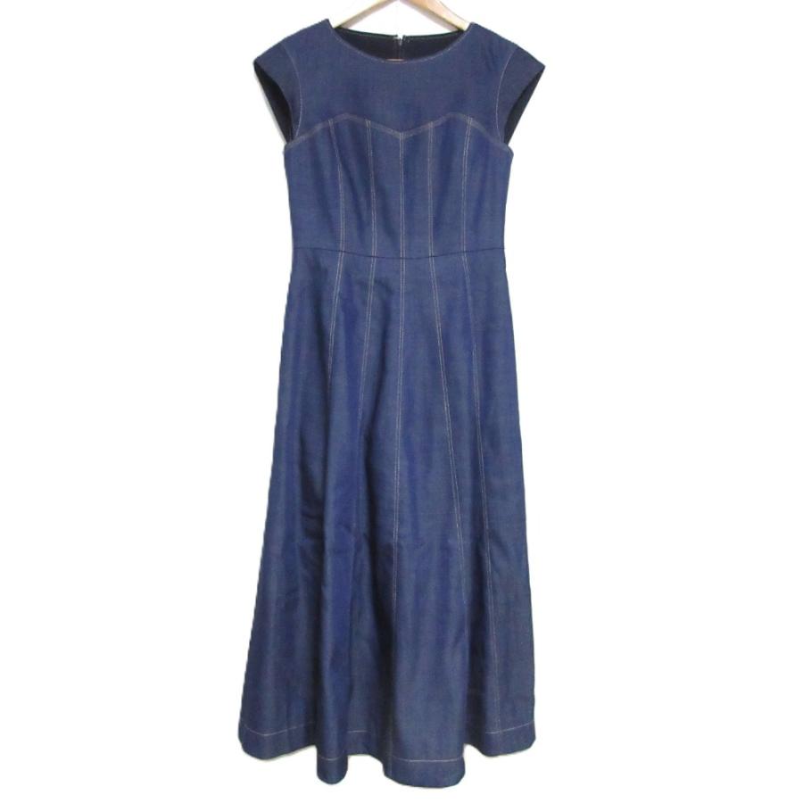 ANAYI（アナイ） 未使用 24SS マキシ丈 フレンチスリーブ デニムライク