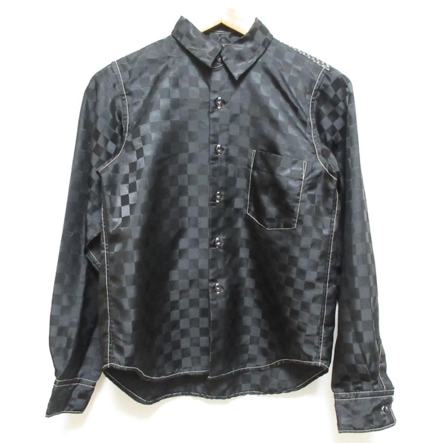 BLACK COMME des GARCONS シャツ ドット 青 黒 長袖 COMME des GARCONS