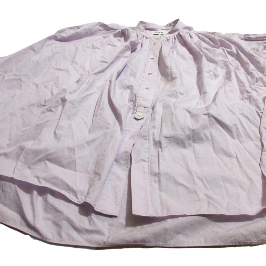 良品 DEPAREILLE デパリエ バンドカラー ギャザーブラウス サイズ38
