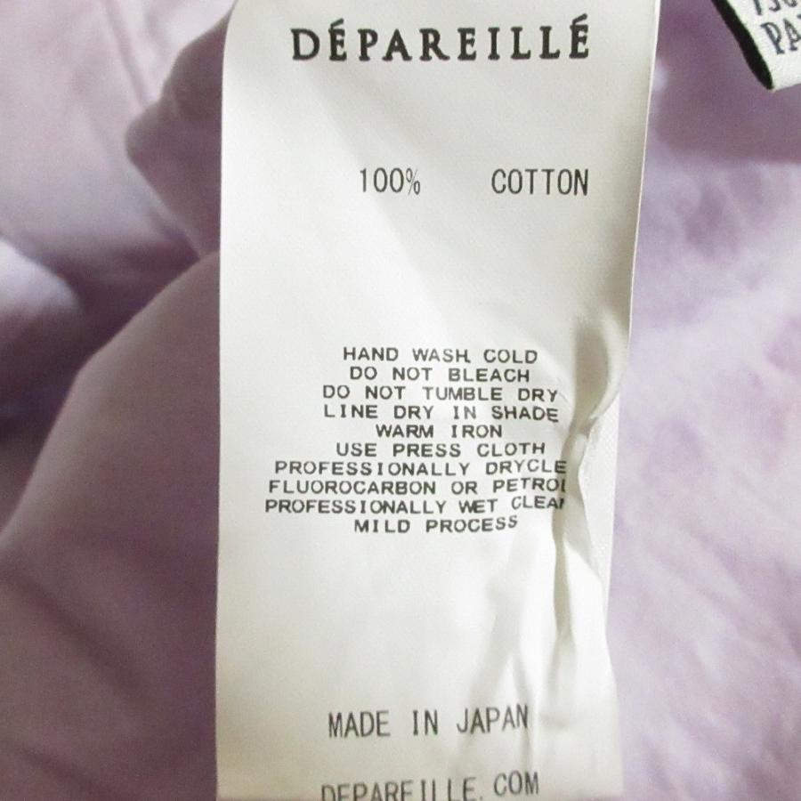 良品 DEPAREILLE デパリエ バンドカラー ギャザーブラウス サイズ38
