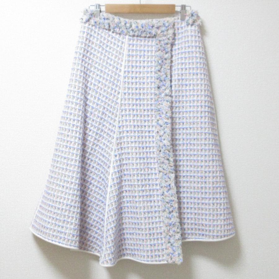 BLAMINK 美品 ブラミンク 2023年モデル R C/N TWEED FLA フリンジ ひざ  