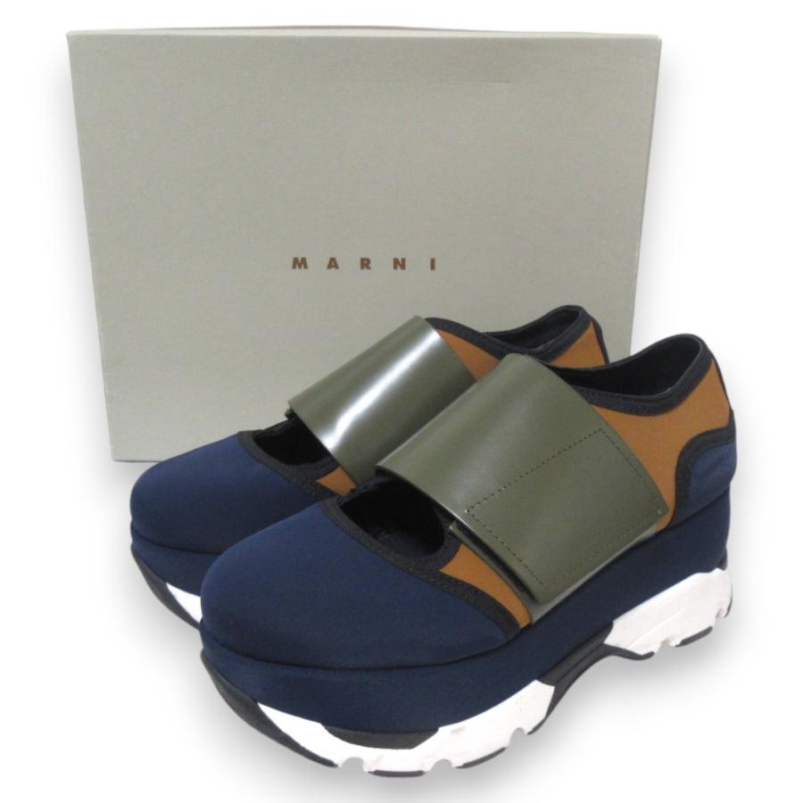 MARNI（マルニ） 美品 ベロクロ 異素材切替 プラットフォーム