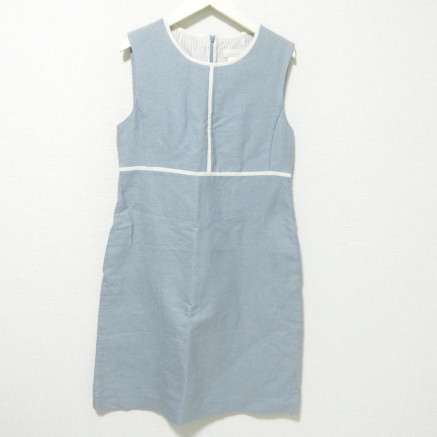 Max Mara マックスマーラ】ノースリーブ ワンピース ベルト ネイビー