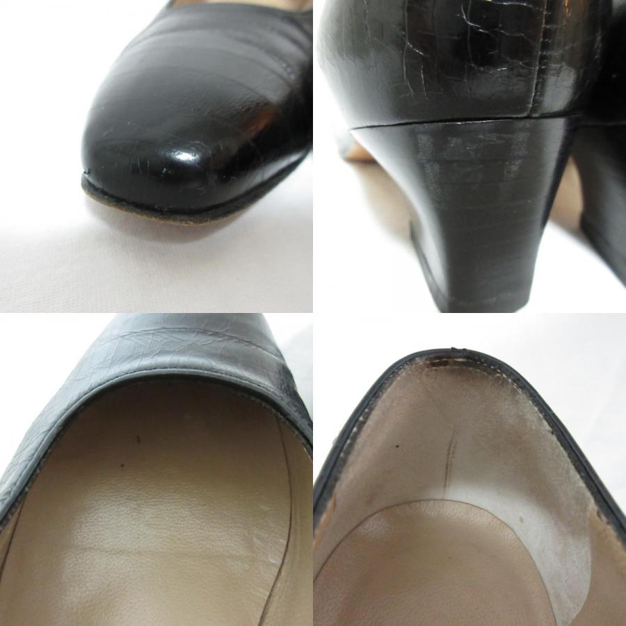 良品 Salvatore Ferragamo サルヴァトーレフェラガモ クロコ型押し