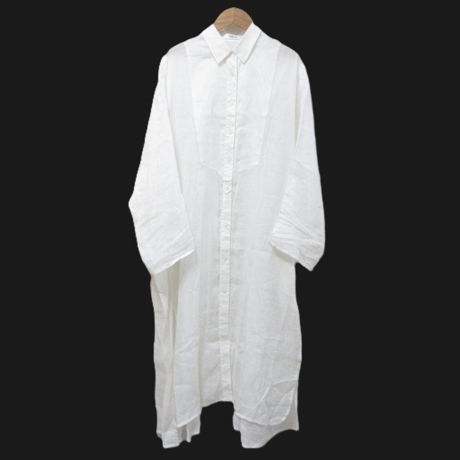 ebure 美品 23SS ebure エブール リネン100％ ロングスリーブ