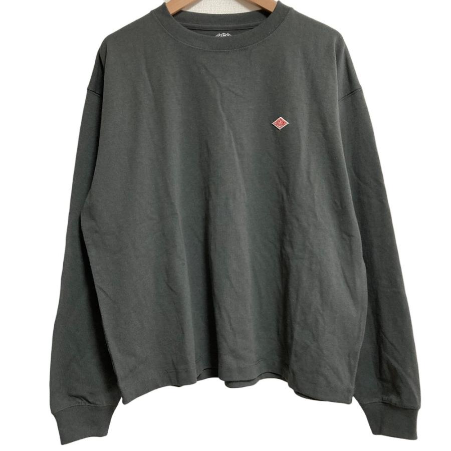 Danton（ダントン） 美品 ワッペンロゴ クルーネック 長袖 Tシャツ 