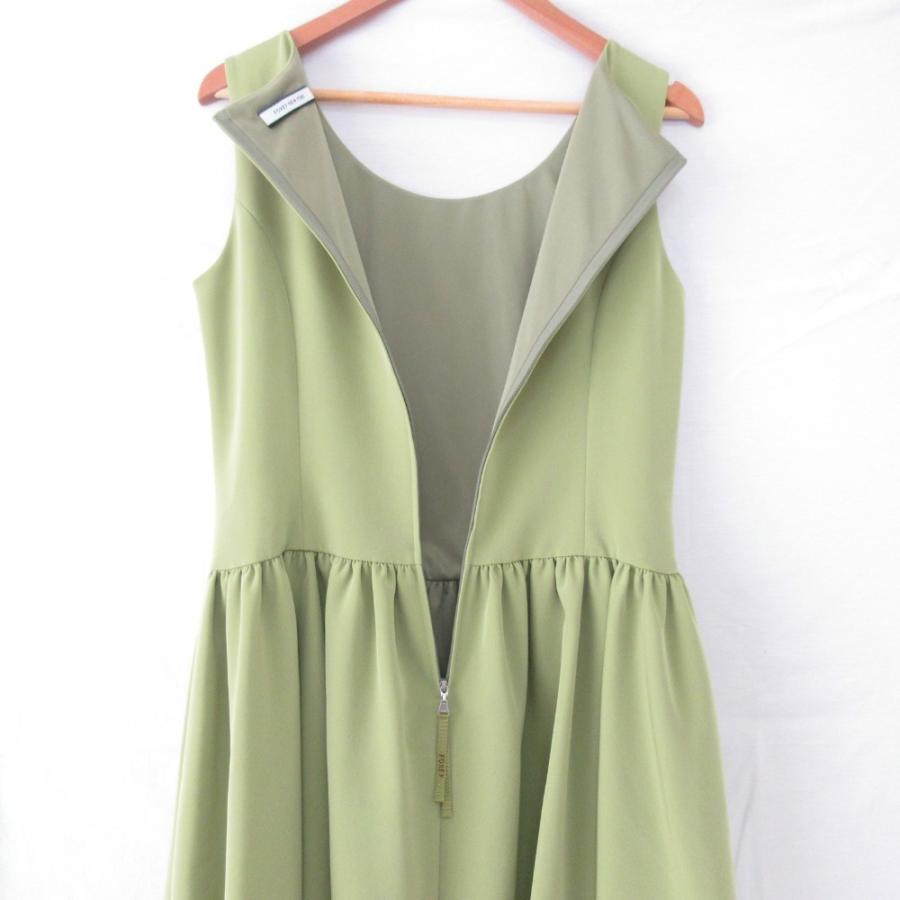フォクシーFOXEY NEW YORK ワンピース　サイズ38 グリーン リボン 美品 FOXEY NEWYORK フォクシーニューヨーク グリーン ワンピース