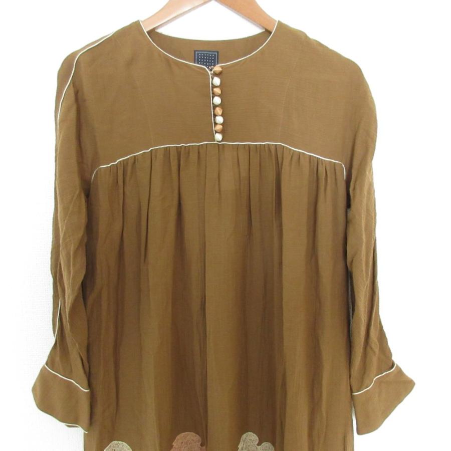 美品　ミナペルホネン　ワンピース　36　grapes mina perhonen 美品 ミナペルホネン grapes 刺繍 コットン