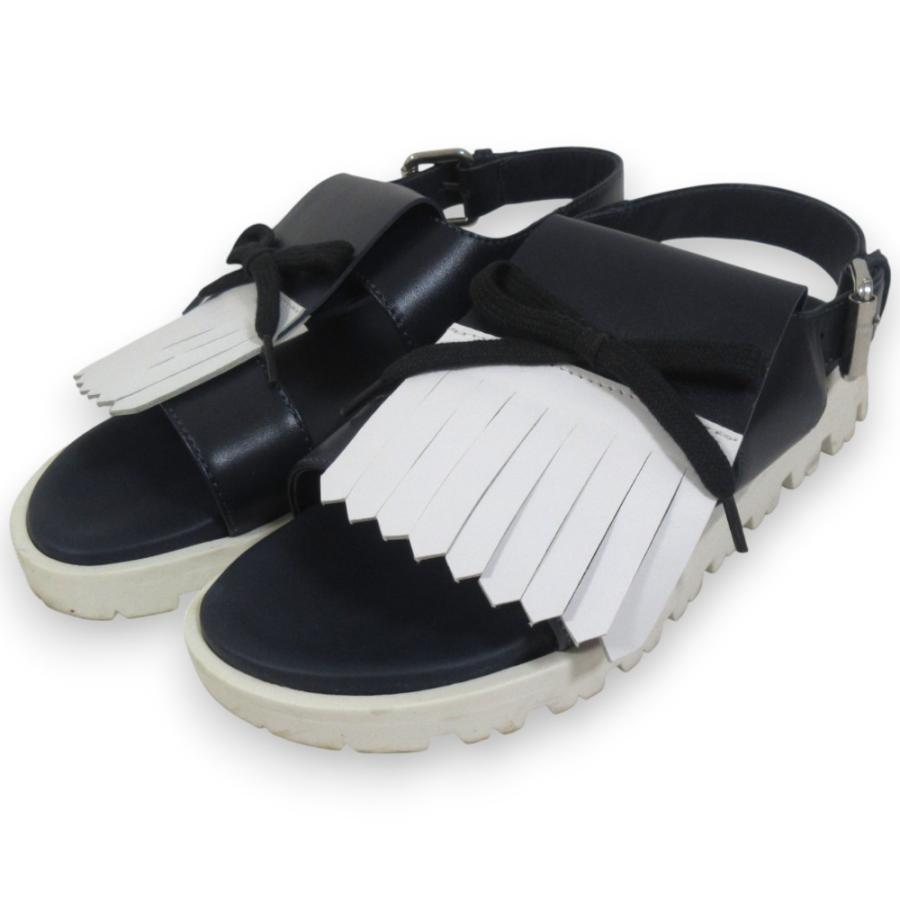 MARNI（マルニ） 美品 レザー フリンジ リボン アンクル