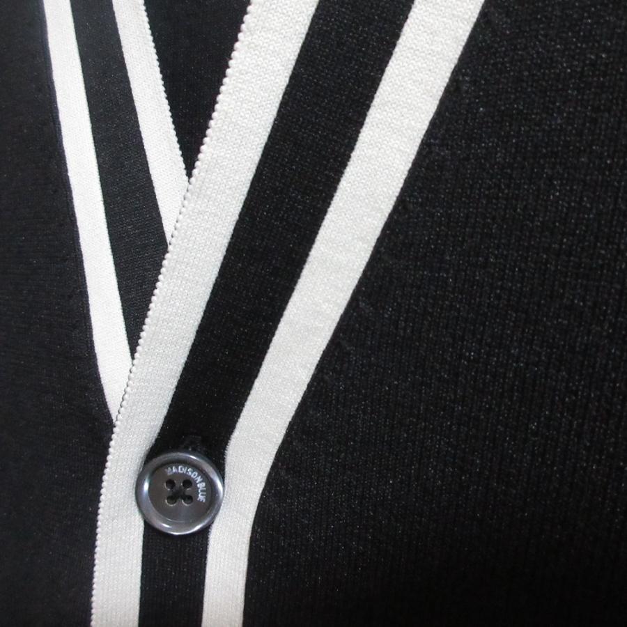 MADISONBLUE - 美品 25SS MADISONBLUE マディソンブルー BI-COLOR TRIM LONG CD カーディガン MB251-8016 サイズ00 ブラック レディース 古着 中古 USED 美品 25SS MADISONBLUE マディソンブルー BI-COLOR TRIM LONG CD