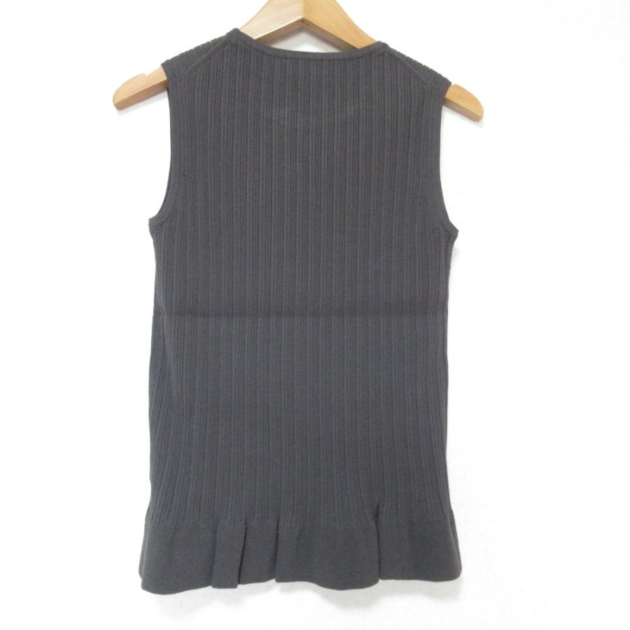 theory（セオリー） 美品 ノースリーブリブニット カットソー S カーキ 