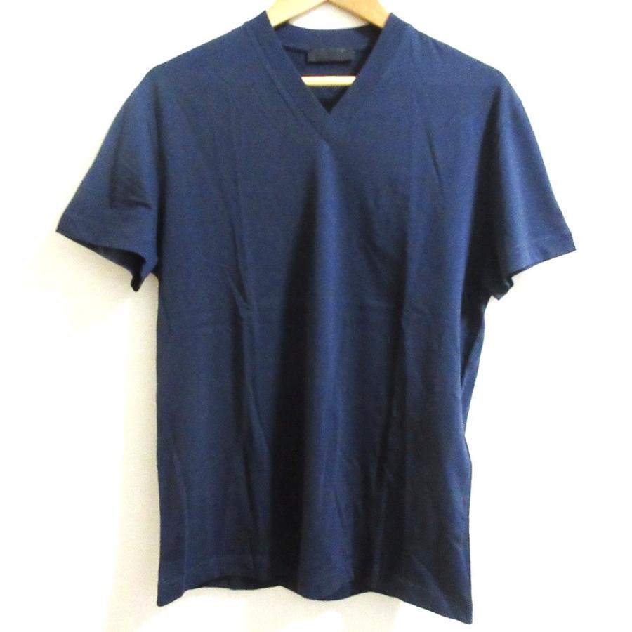 PRADA / Tシャツ/--/コットン/UJM493 PRADA 美品 プラダ コットン100％ トライアングル ロゴ パックT V