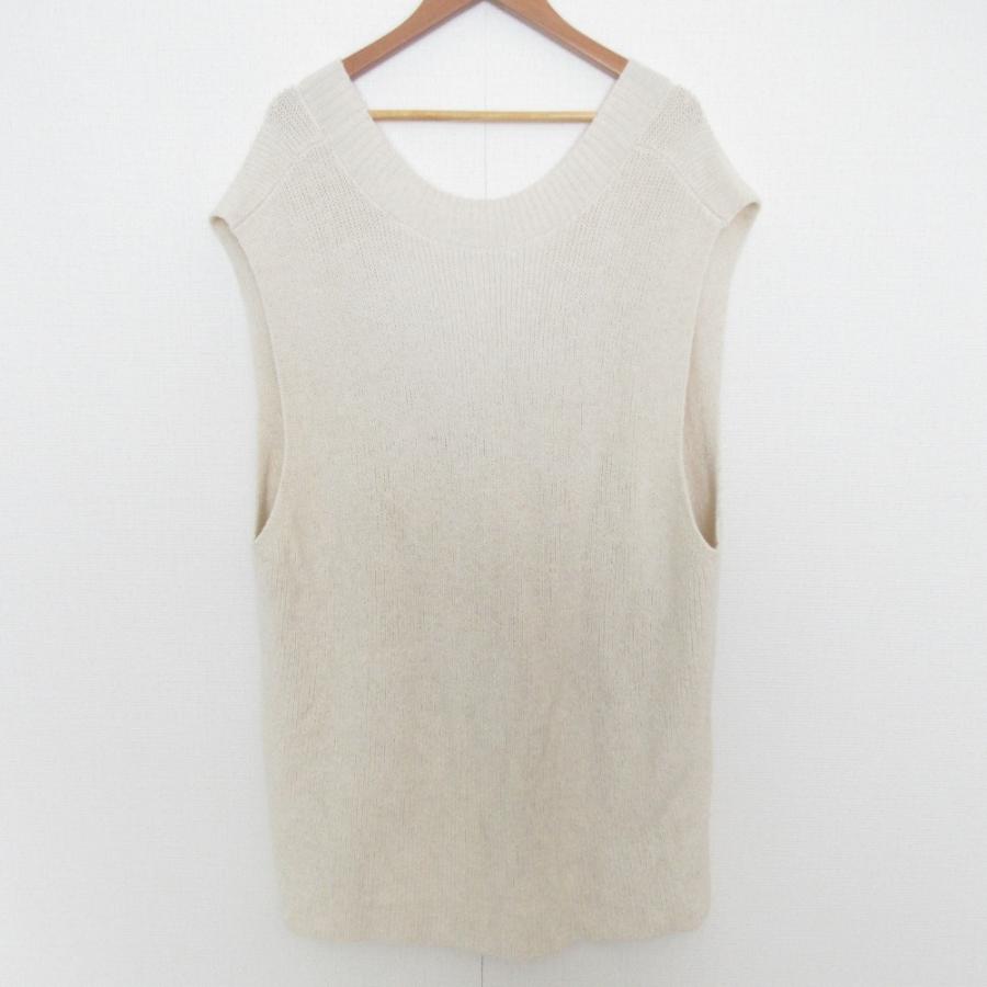 ETRE TOKYO - 22SS ETRE TOKYO エトレトウキョウ ルージーニットベスト オーバーサイズ Vネック プルオーバー 1222411007-0 F ベージュ レディース 古着 中古 USED ETRE TOKYO 22SS エトレトウキョウ ルージーニットベスト