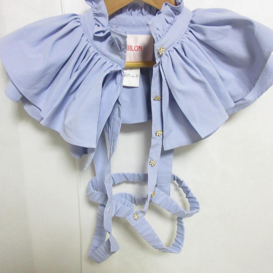 シーロン トップス siiilon 美品 22SS SIIILON シーロン Ruffled shirt collar ラッフルシャツ