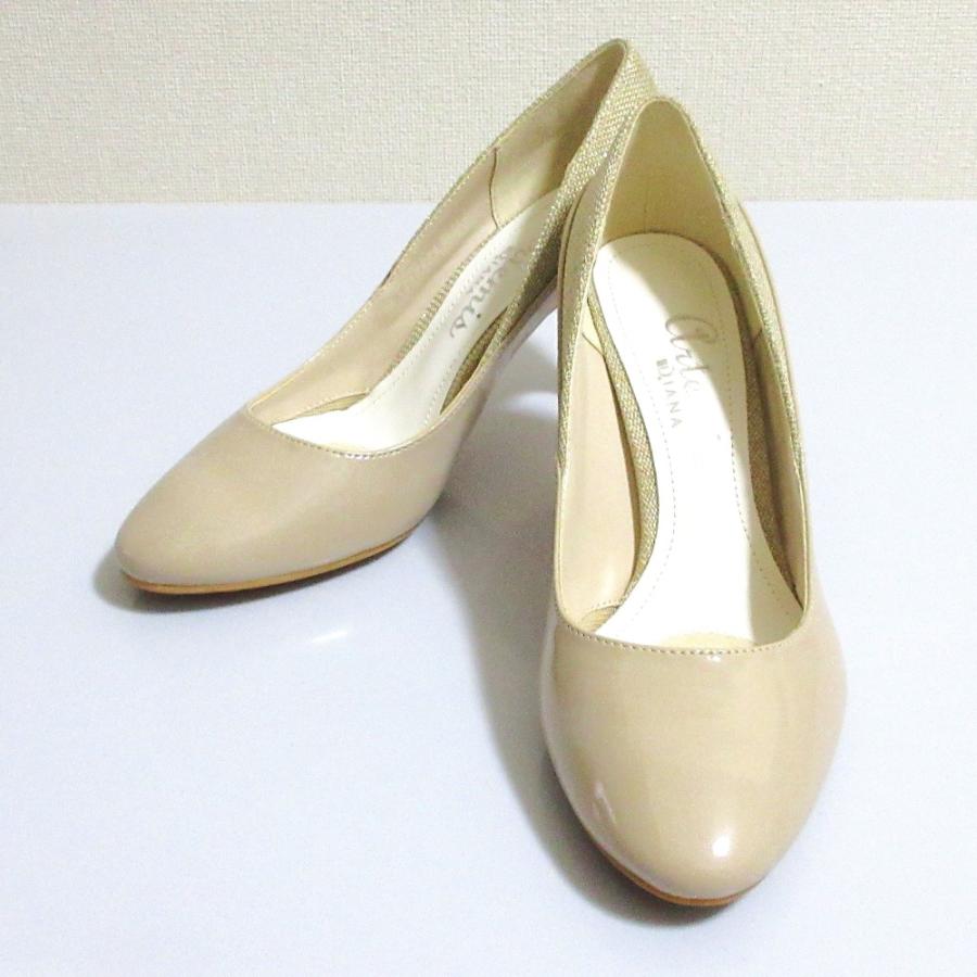 DIANA 未使用 ダイアナ パテントコンビ パンプス サイズ23.5cm  