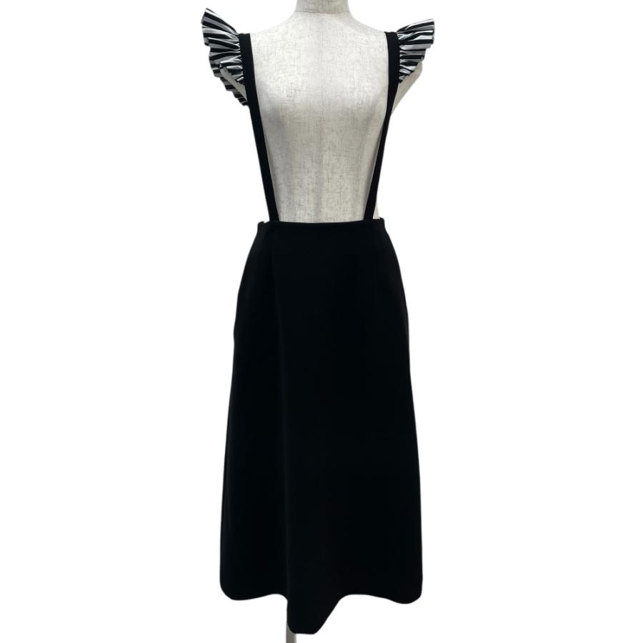 BORDERS at BALCONYフレアスカート ネイビー ボーダーズアット