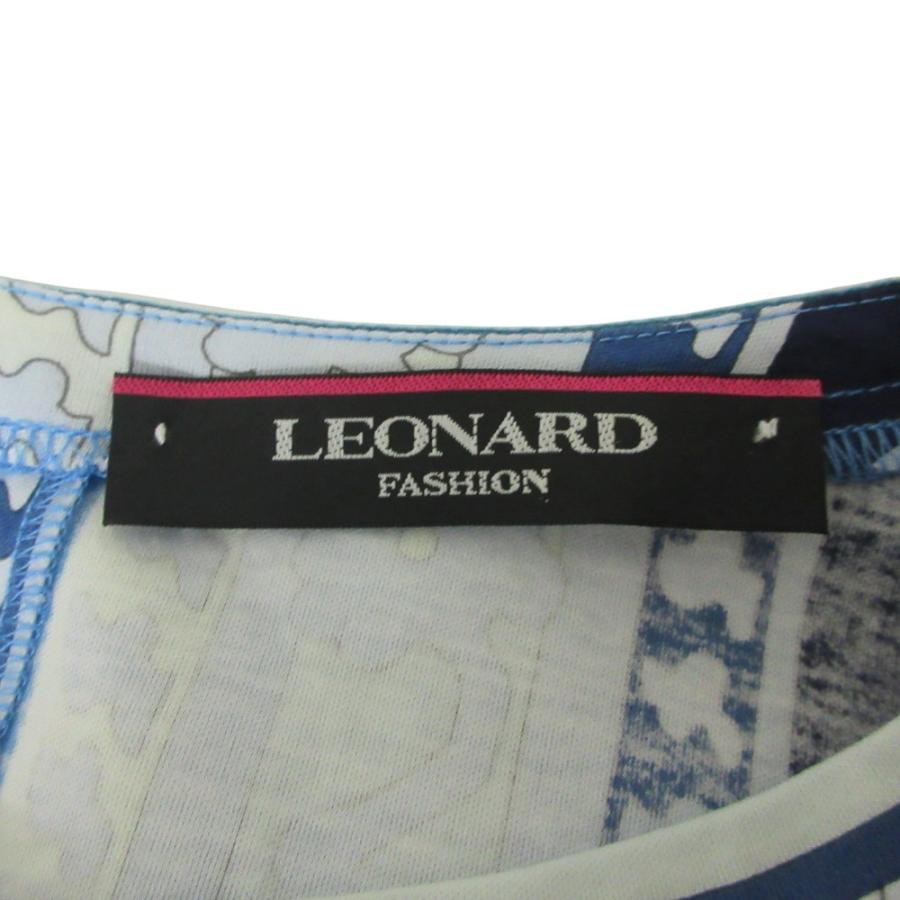 LEONARD（レオナール） 良品 総柄 半袖 膝丈 ワンピース サイズ38