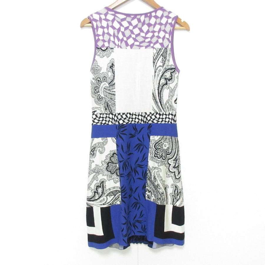 ETRO（エトロ） 美品 総柄 ノースリーブ ニット プリーツワンピース 