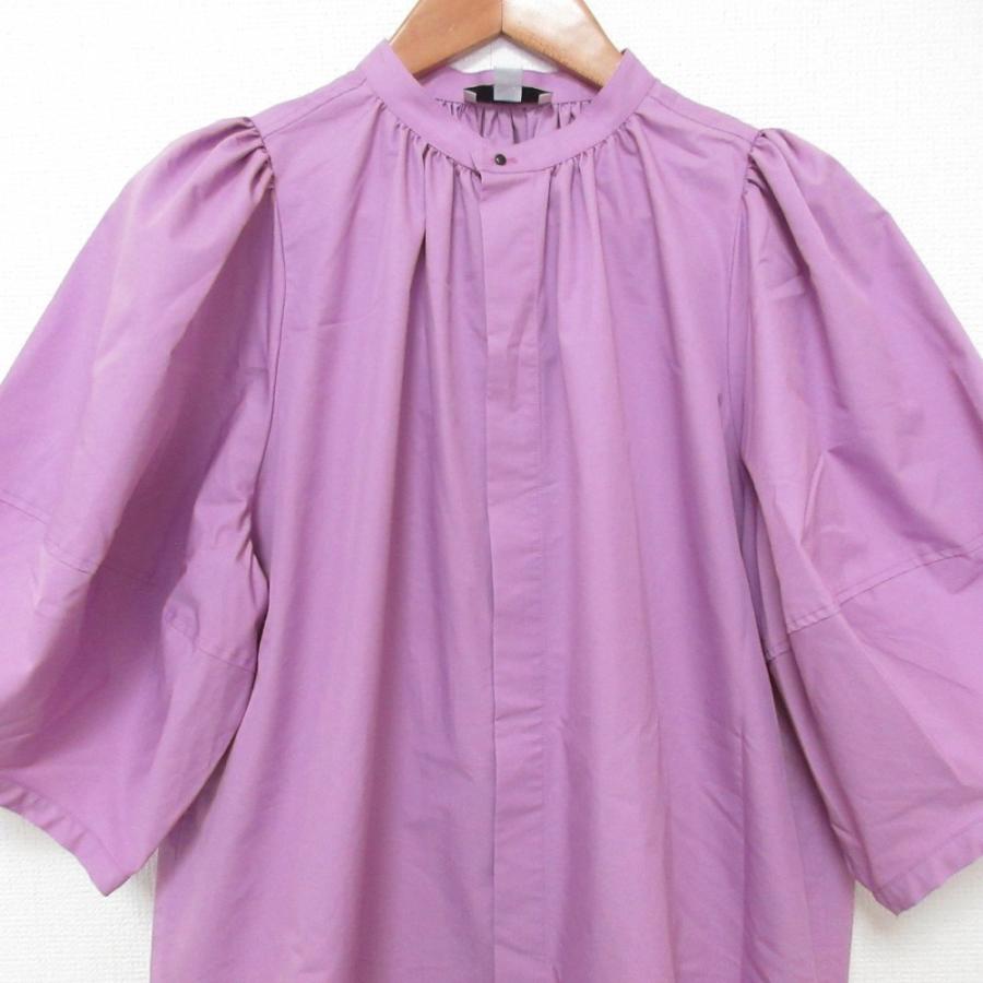 HYKE（ハイク） 美品 23SS HYKE T/C BALLOON SLEEVE BLOUSE ストレッチ 