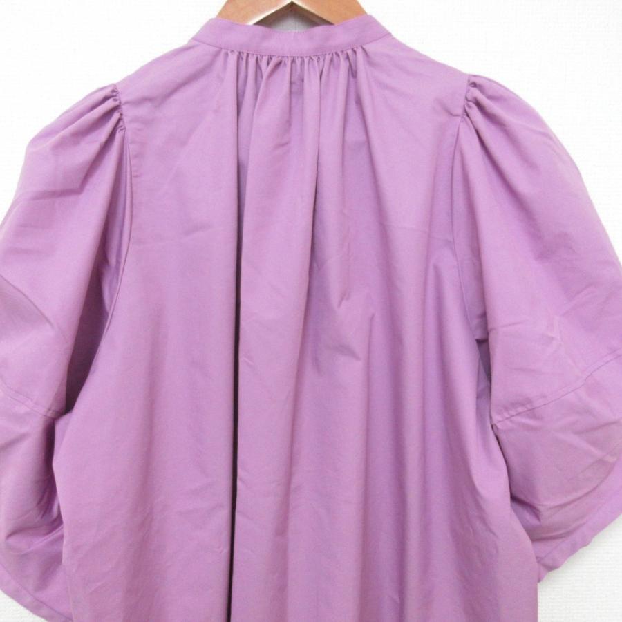 HYKE 美品 23SS ハイク T/C BALLOON SLEEVE BLOUSE ストレッチ  