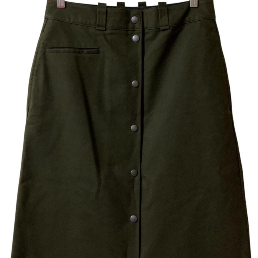 MHL. スカートDARK NAVYとカーキの2枚セット MHL.（エムエイチエル） 美品 マーガレットハウエル JAPANESE DENSE