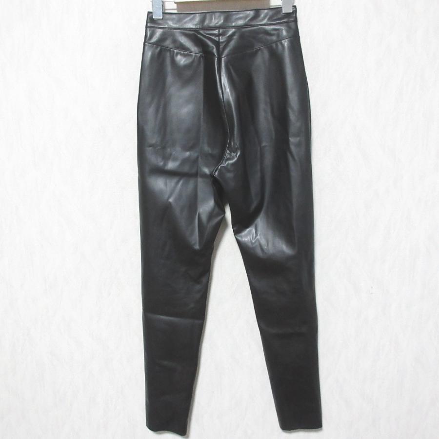 HYKE（ハイク） 美品 フェイクレザー エコレザーパンツ 1 ブラック 