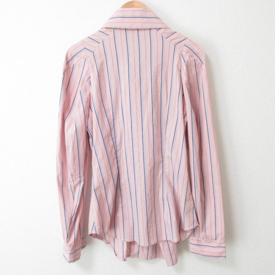 ヴィヴィアンウエストウッド RED LABEL ピンクストライプ長袖シャツ Vivienne Westwood red label 美品 ヴィヴィアンウエストウッド