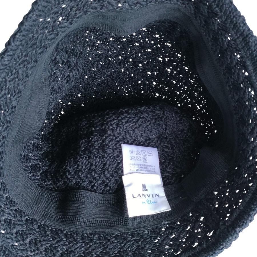 LANVIN en Bleu 美品 ランバンオンブルー メッシュ ニットハット