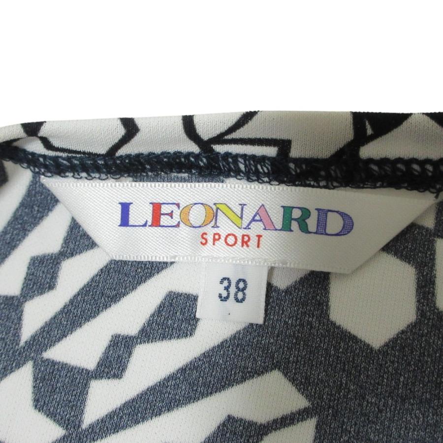 LEONARD SPORT 良品 レオナールスポーツ フラワープリント 半袖 膝丈