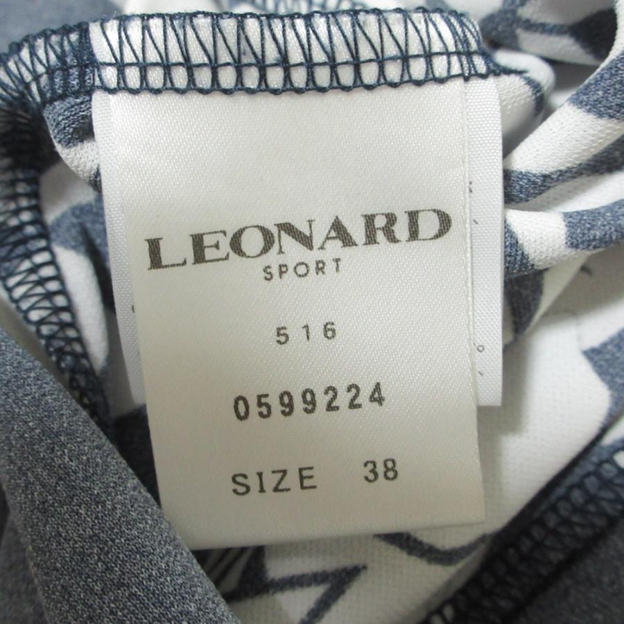 LEONARD SPORT 良品 レオナールスポーツ フラワープリント 半袖 膝丈