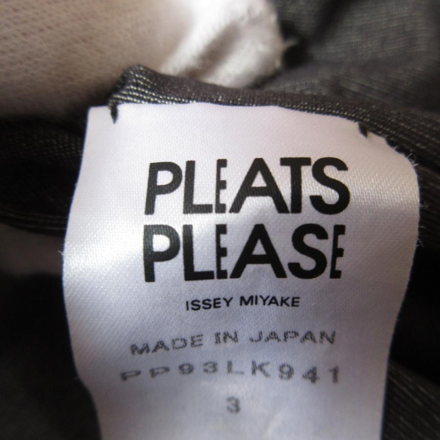 美品 PLEATS PLEASE プリーツプリーズ イッセイミヤケ A-POC INSIDE メッシュ 切替 ワイドカットソー プルオーバー 3 グレー レディース 古着 中古 USED PLEATS PLEASE（プリーツ プリーズ） 美品 イッセイミヤケ A-POC