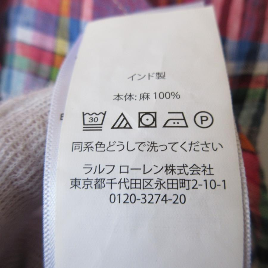 ✨美品✨POLO RALPH LAURENリネン チェック半袖ワークシャツ M ✨美品✨POLO RALPH LAURENリネン チェック半袖ワークシャツ M