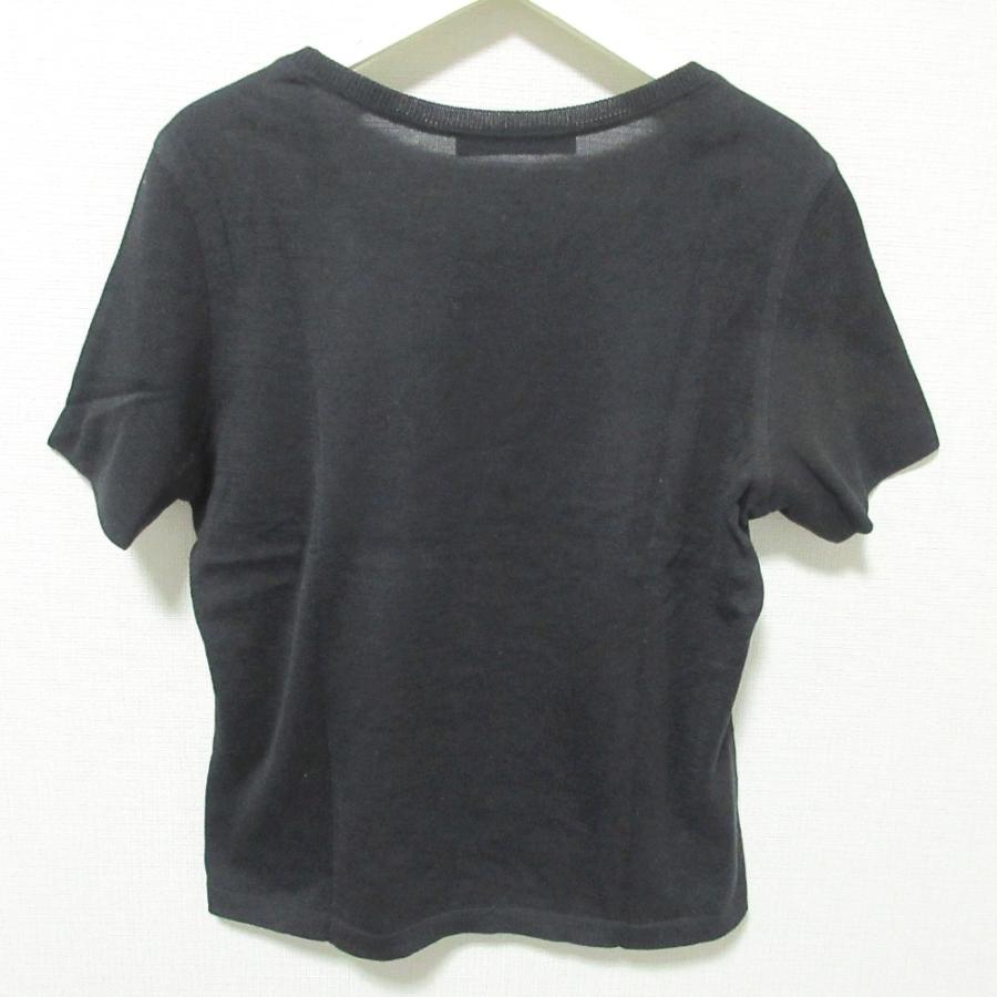 LEONARD 美品 レオナール フラワープリント ショートスリーブ ニット  