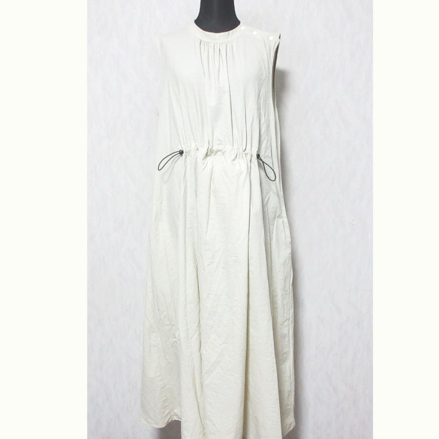 良品 pacla パクラ タスランナイロン ノースリワンピース ドロスト フレア ロングドレス ベージュ レディース 古着 中古 : ブランド ...