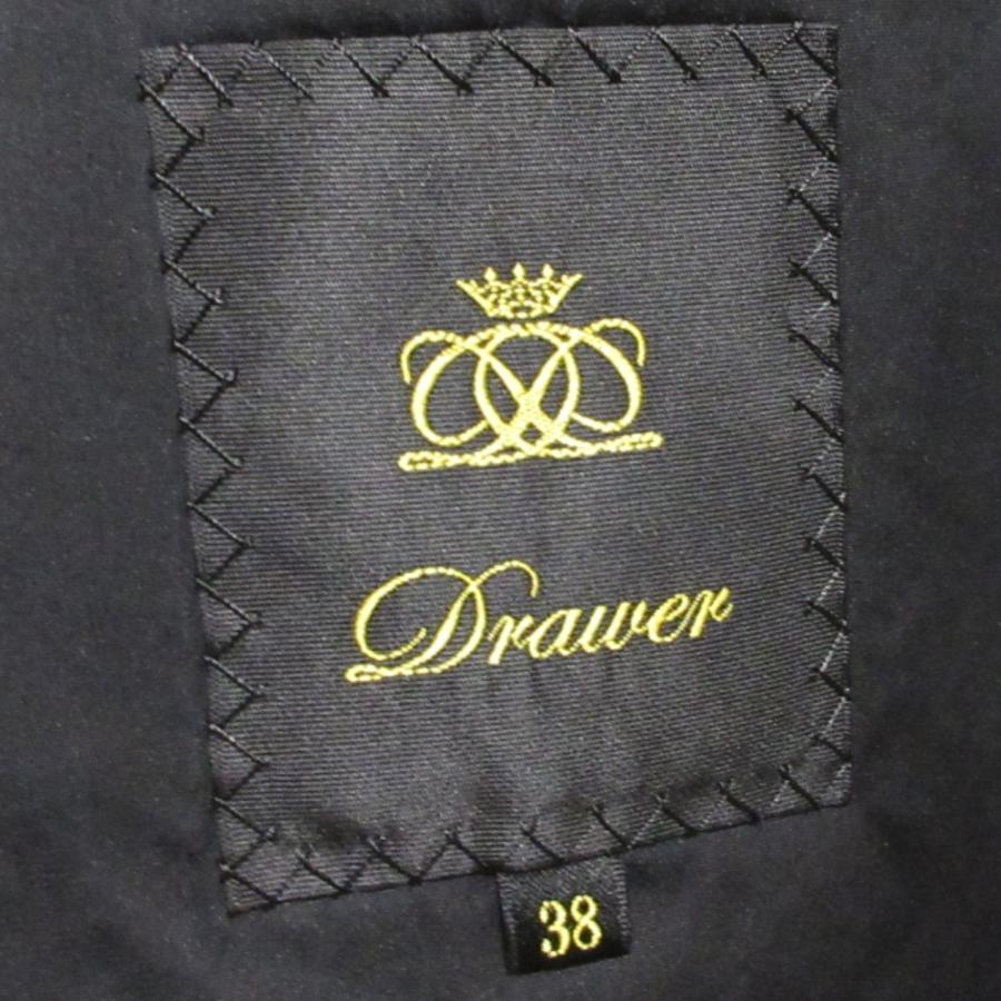 Drawer ドゥロワー コットンシルクテーラードジャケット ドゥロワー Drawer シルク混ロゴボタンテーラードジャケット アウター
