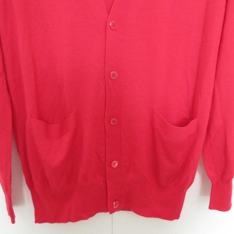 美品 Drawer ドゥロワー 18G カシミヤシルク Vネックカーディガン 6515-106-0781 サイズ2 レッド レディース 古着 中古 USED DRAWER（ドゥロワー） 美品 18G カシミヤシルク Vネックカーディガン