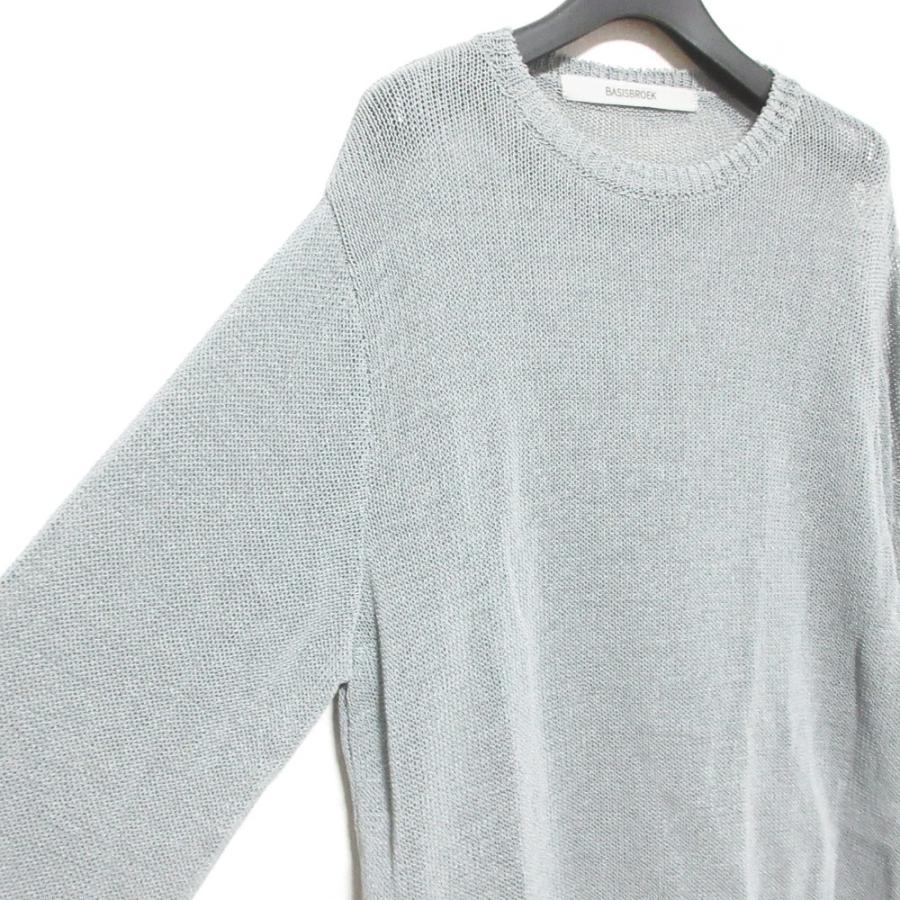 BASISBROEK（バージスブルック） 美品 コットンシルク クルーネック 