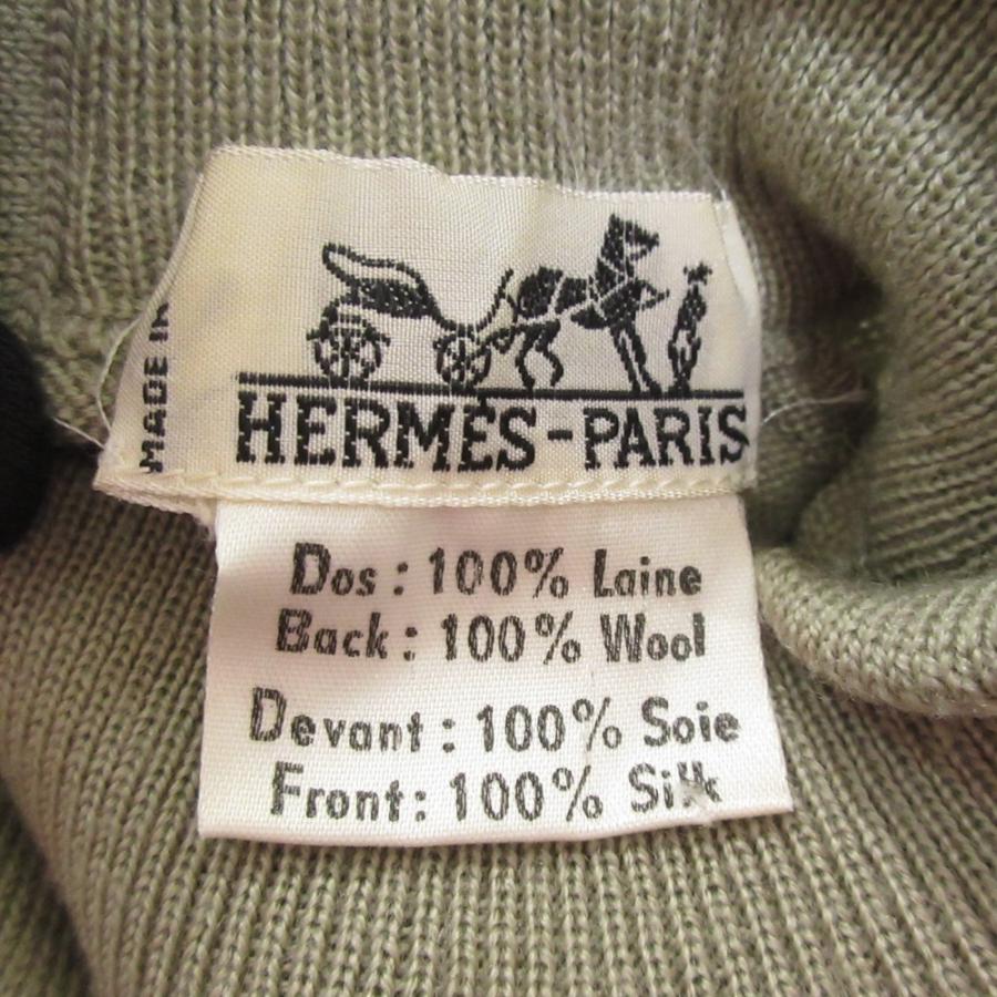 HERMES 良品 エルメス ツイルレーヌ スカーフ柄 シルク×カシミヤ