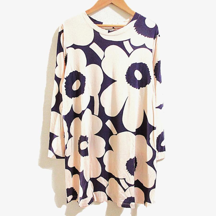 marimekko（マリメッコ） 美品 ウニッコ 長袖 カットソーワンピース