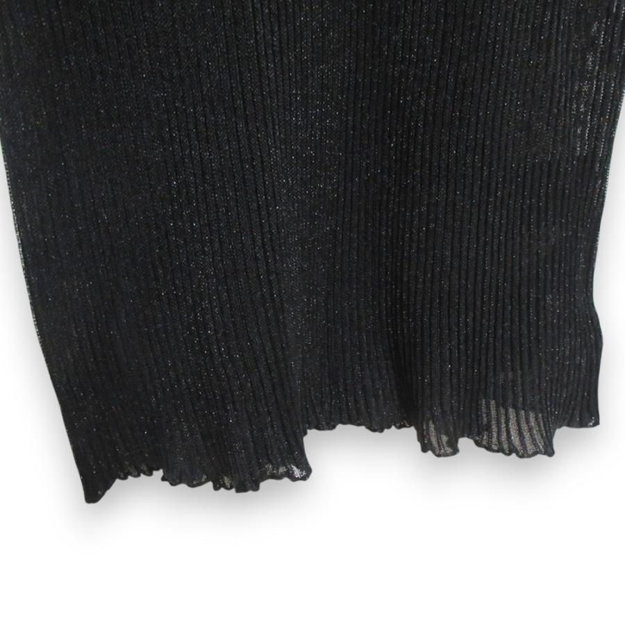 美品 25SS CFCL シーエフシーエル HYPHA LUCENT GLITTER LONG SLEEVE TOP シアーカットソー CF009KN069 サイズ1 ブラック レディース 古着 中古 USED CFCL（シーエフシーエル） 美品 25SS CFCL HYPHA LUCENT GLITTER LONG