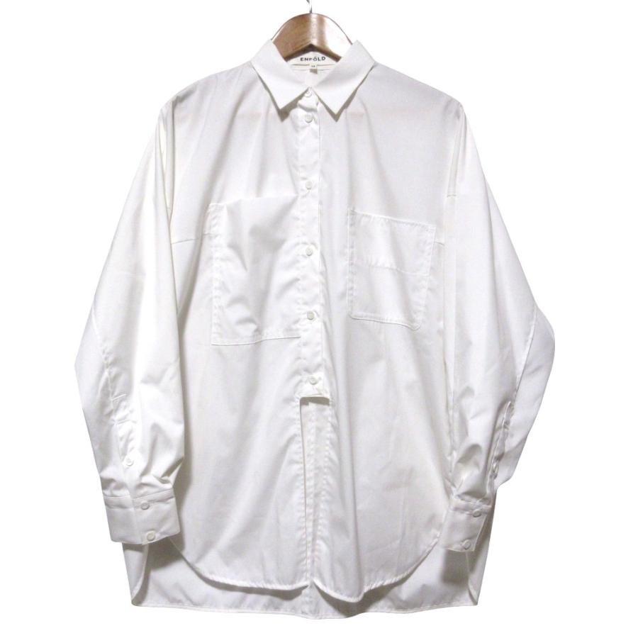 ENFOLD（エンフォルド） 新品同様 23SS ENFOLD ROUNDSLIT SHIRT 