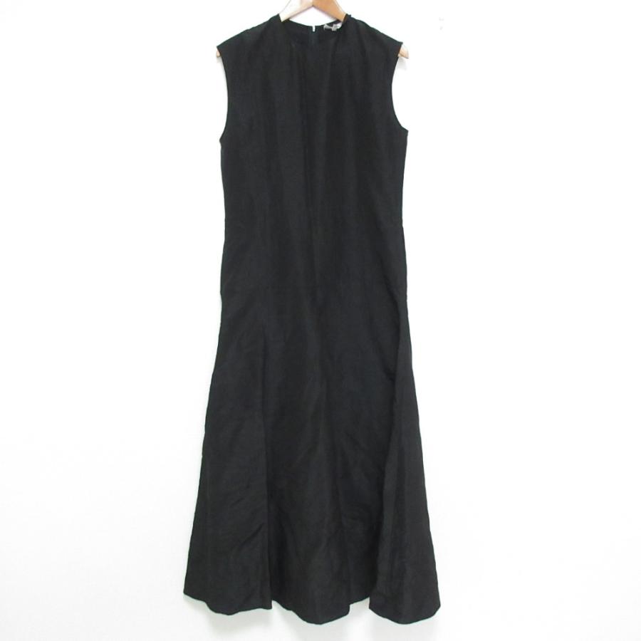 BLAMINK 良品 ブラミンク リネンシルク スリーブレス マキシドレス  