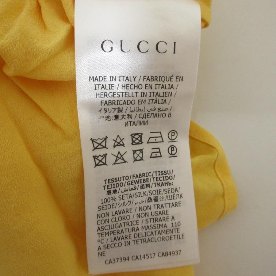 GUCCI（グッチ） 美品 クリーニング済 シルク フリルタイ 長袖 