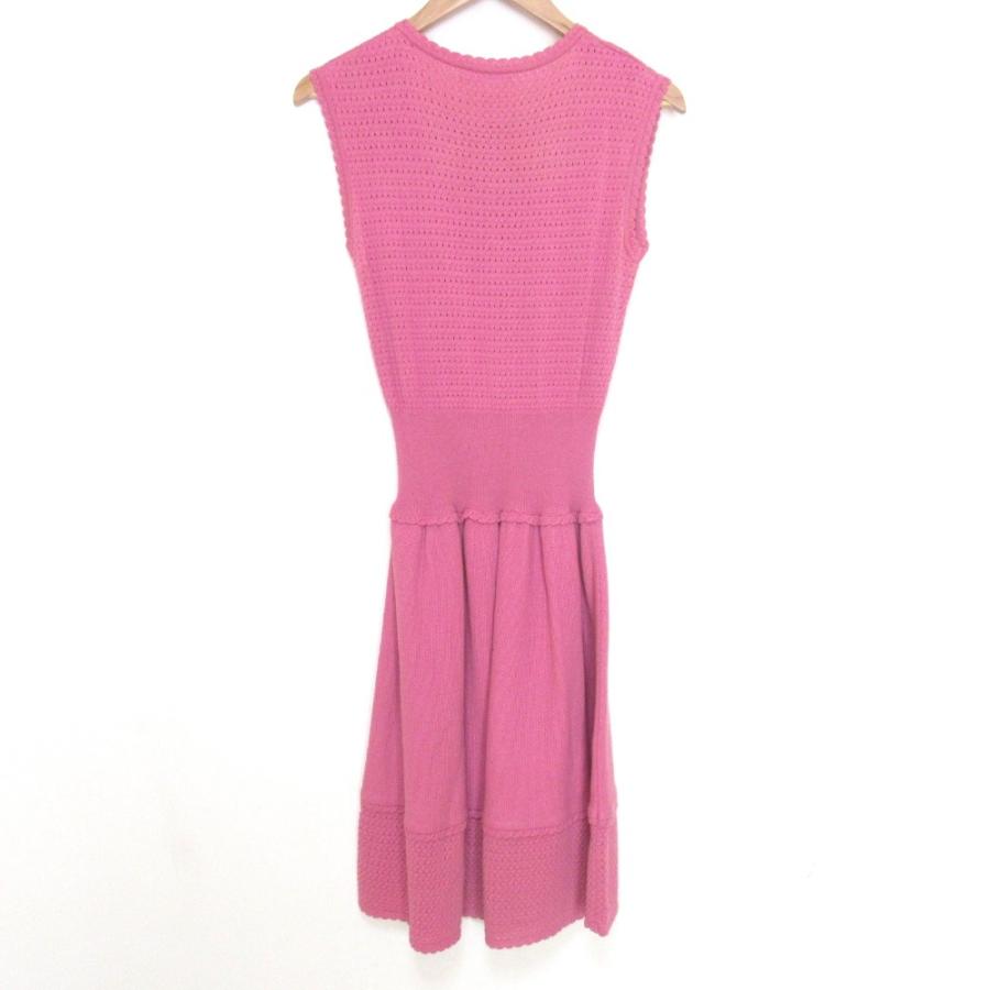 René - 美品 Rene ルネ ノースリーブワンピース カーディガン アンサンブルニット サイズ34 ピンク レディース 古着 中古 USED Rene（ルネ） 美品 ノースリーブワンピース カーディガン アンサンブル