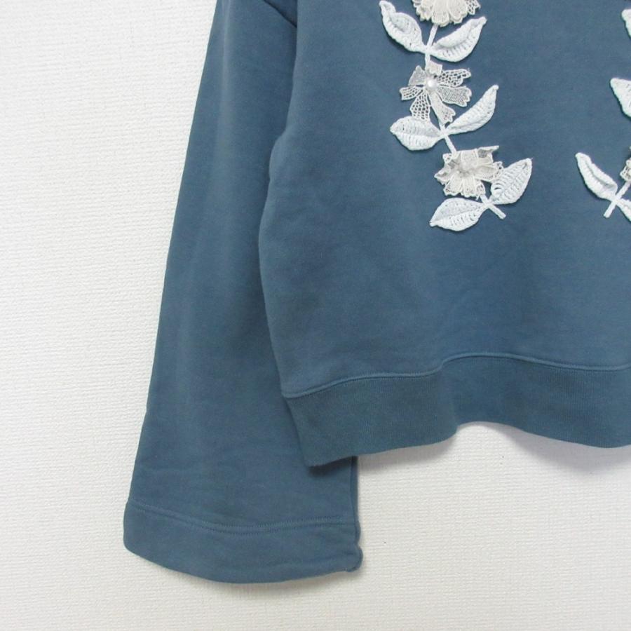 MUVEIL（ミュベール） 美品 24SS MUVEIL カメオ刺繍 裏毛プルオーバー